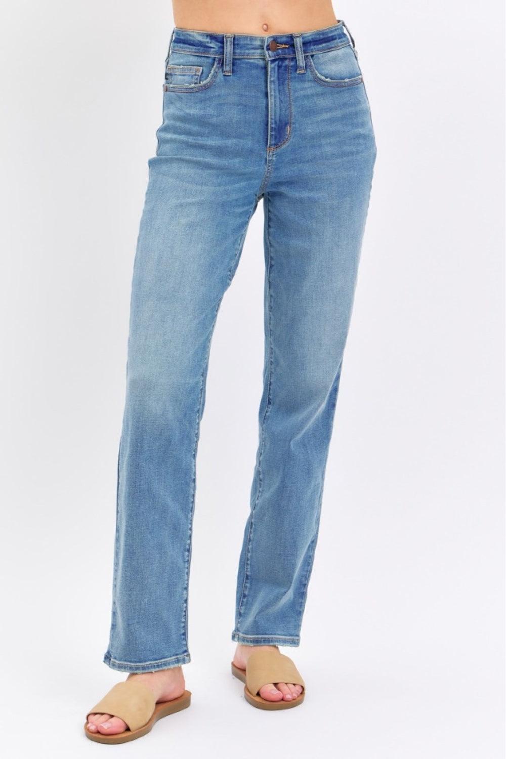 Judy Blue Full Size High Waist Straight Jeans Medium