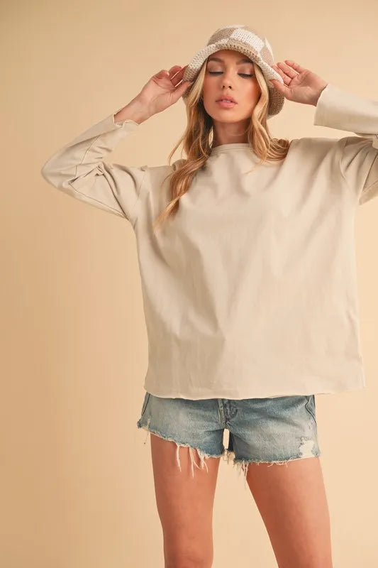 Aemi+Co Round Neck Long Sleeve Top