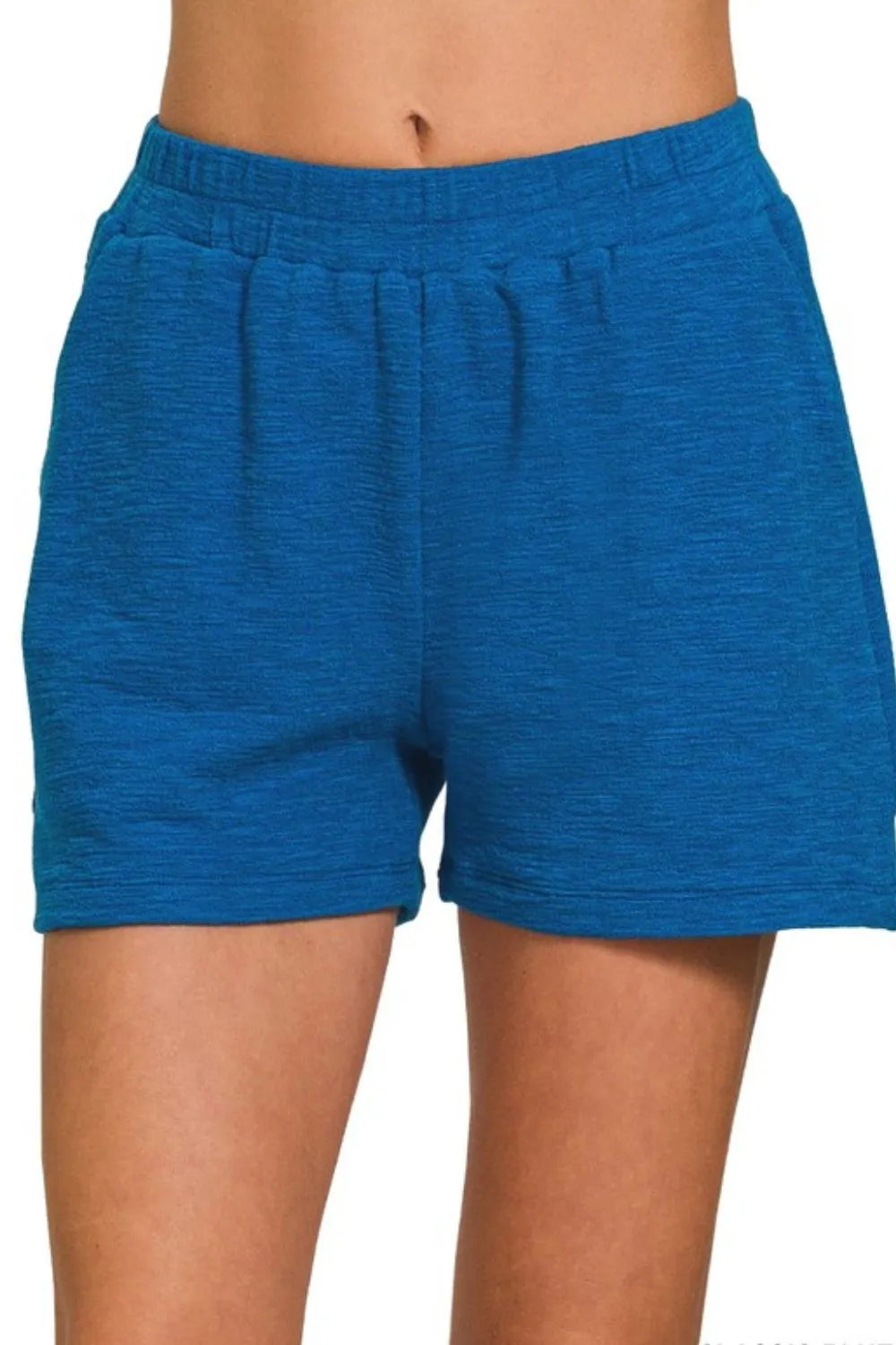 Zenana Cotton Slub Shorts