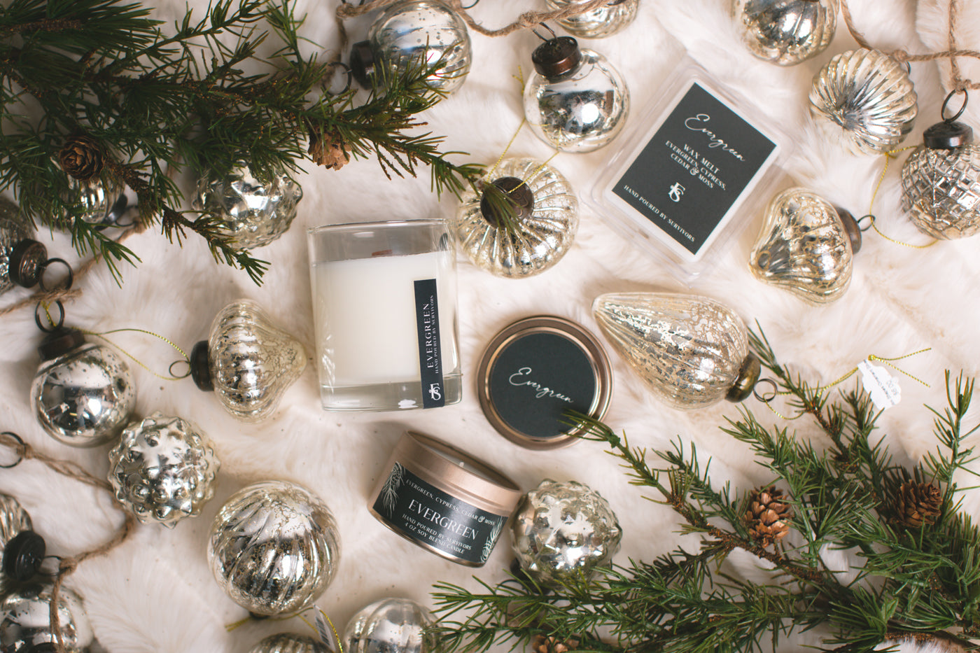 Evergreen Wooden Wick Candle