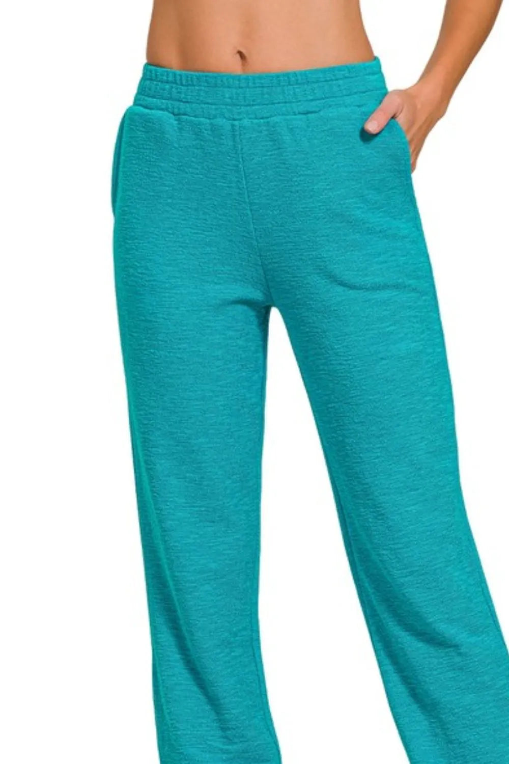 Zenana Cotton Slub Jogger Pants
