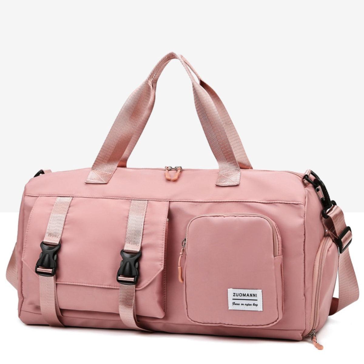 Oxford Cloth Multi-Pocket Travel Bag Burnt Coral One Size