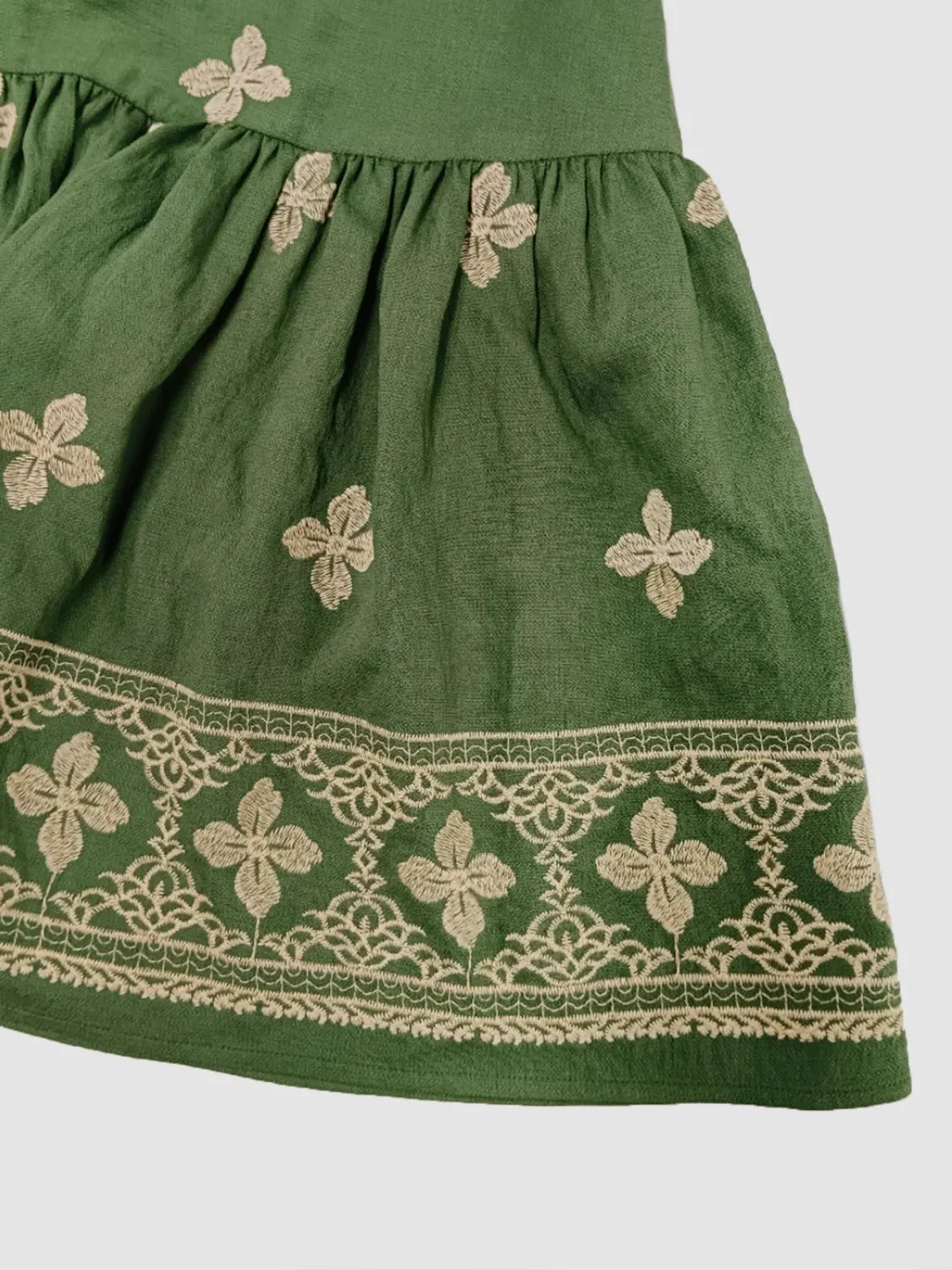 Embroidered Square Neck Cami and Skirt Set