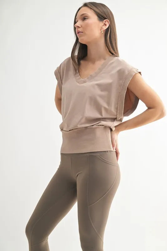MONO B Vintage V-Neck Vest
