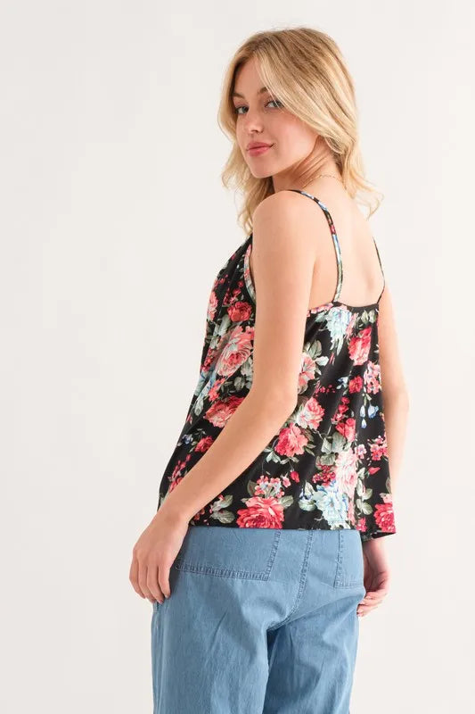 And The Why Floral Printed Casual Tank Top