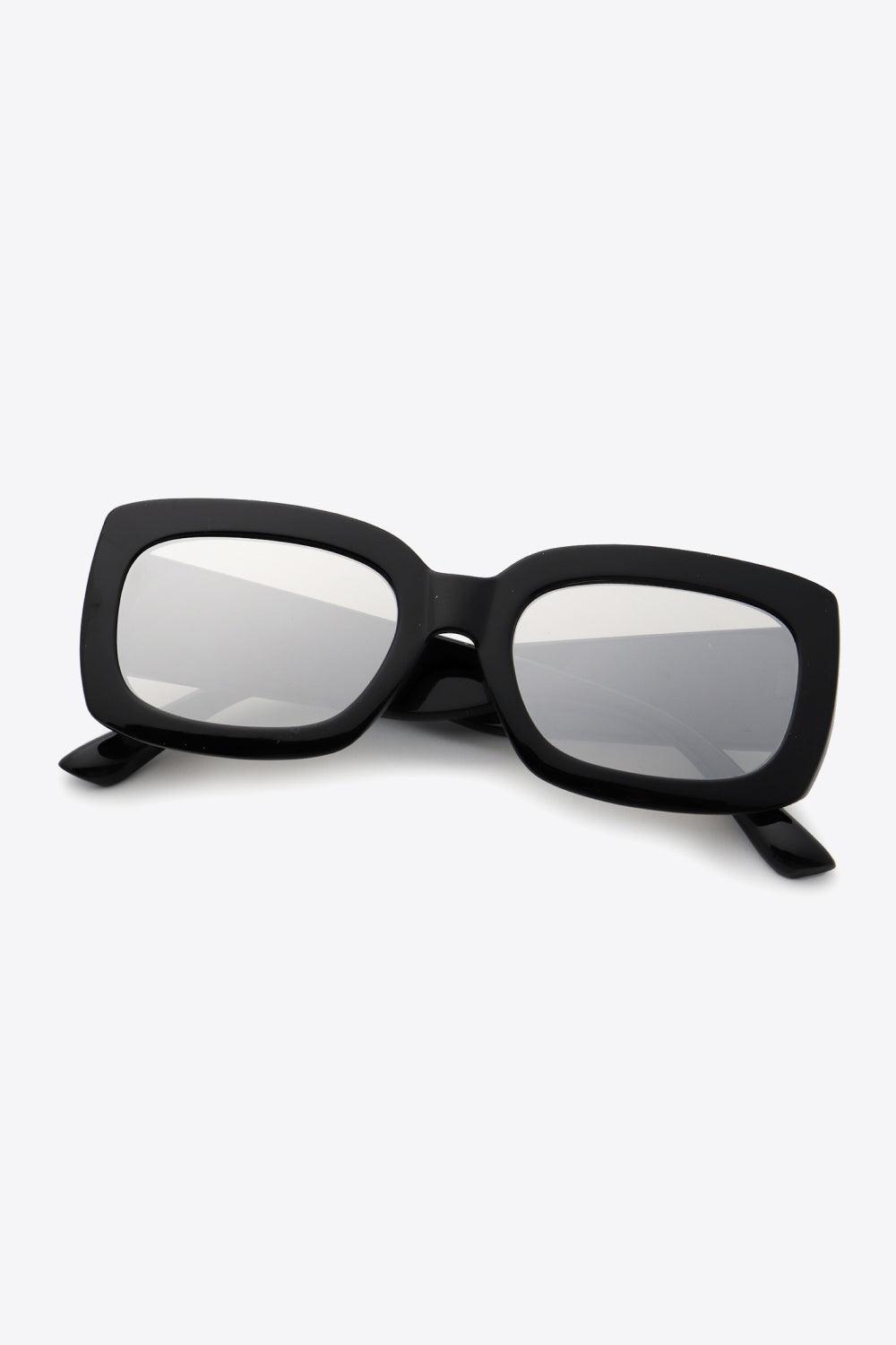 Polycarbonate Frame Rectangle Sunglasses Black One Size