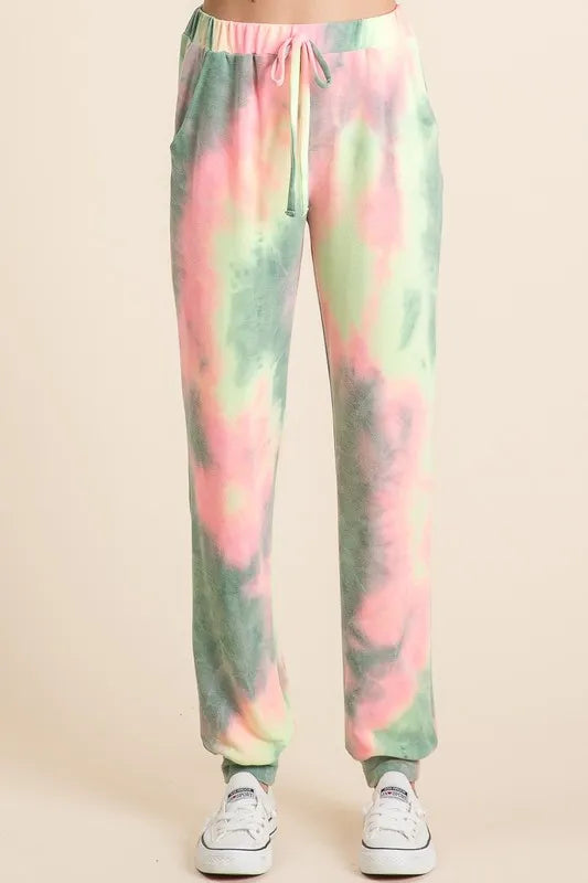 BiBi Tie Dye French Terry Top and Bottom Set