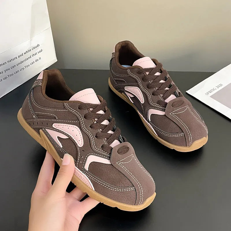 Contrast Flat Sneakers