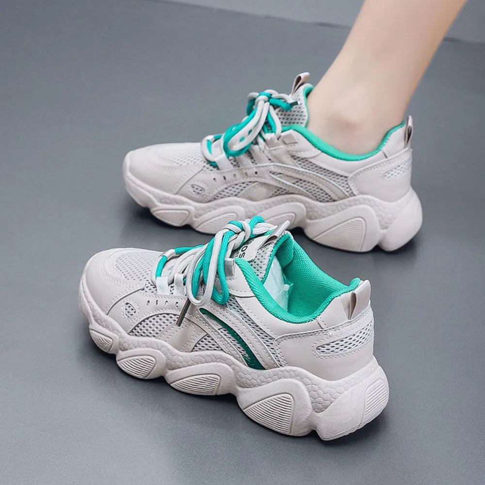 Lace Up Mesh Breathable Athletic Turquoise