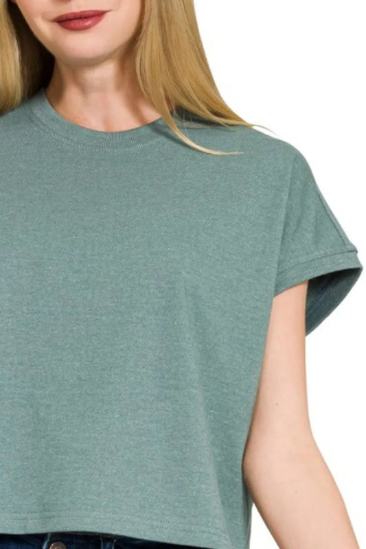 Zenana Premium Cotton Relaxed Crop Tee