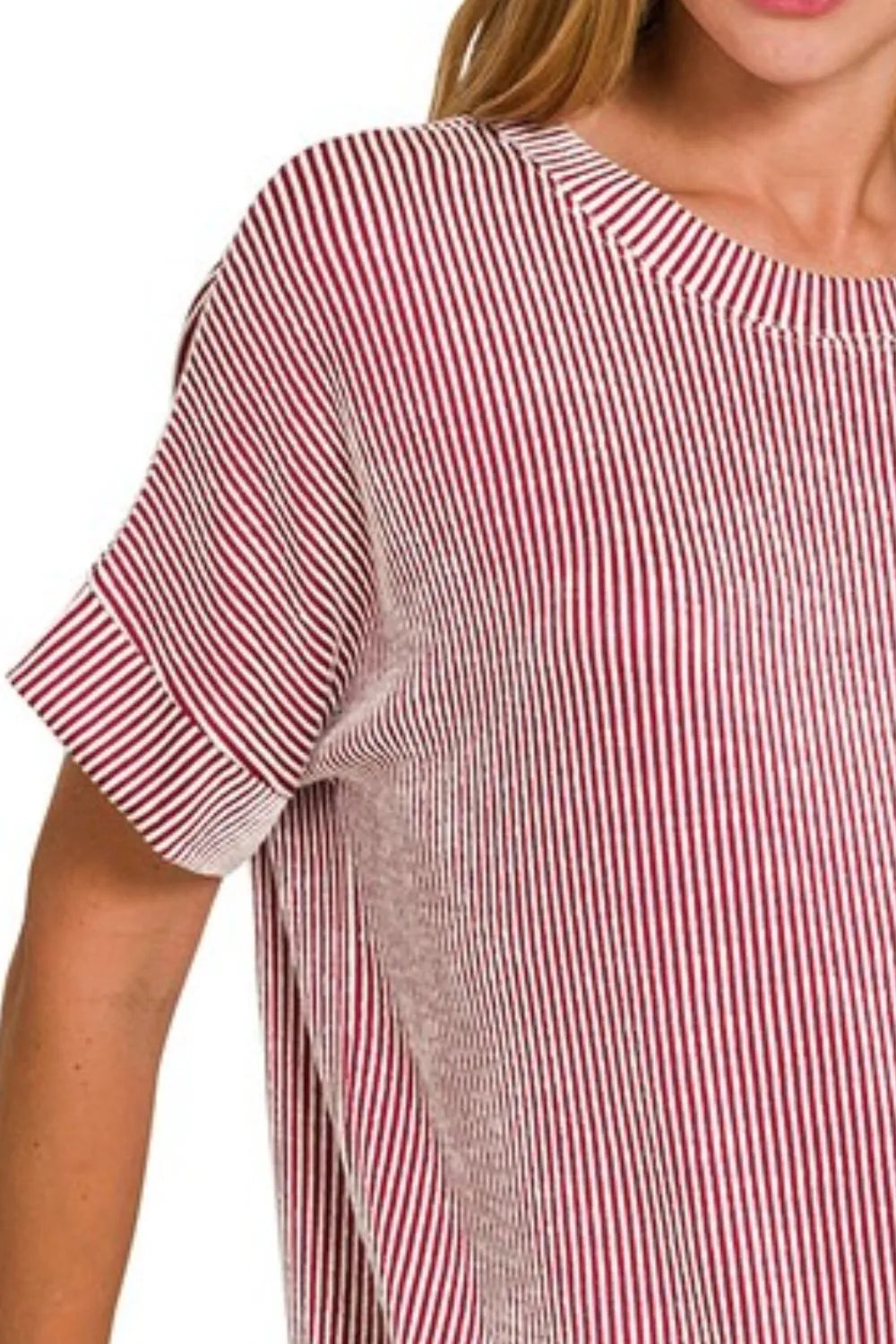 Zenana Corded Rib Short Sleeve T-Shirt
