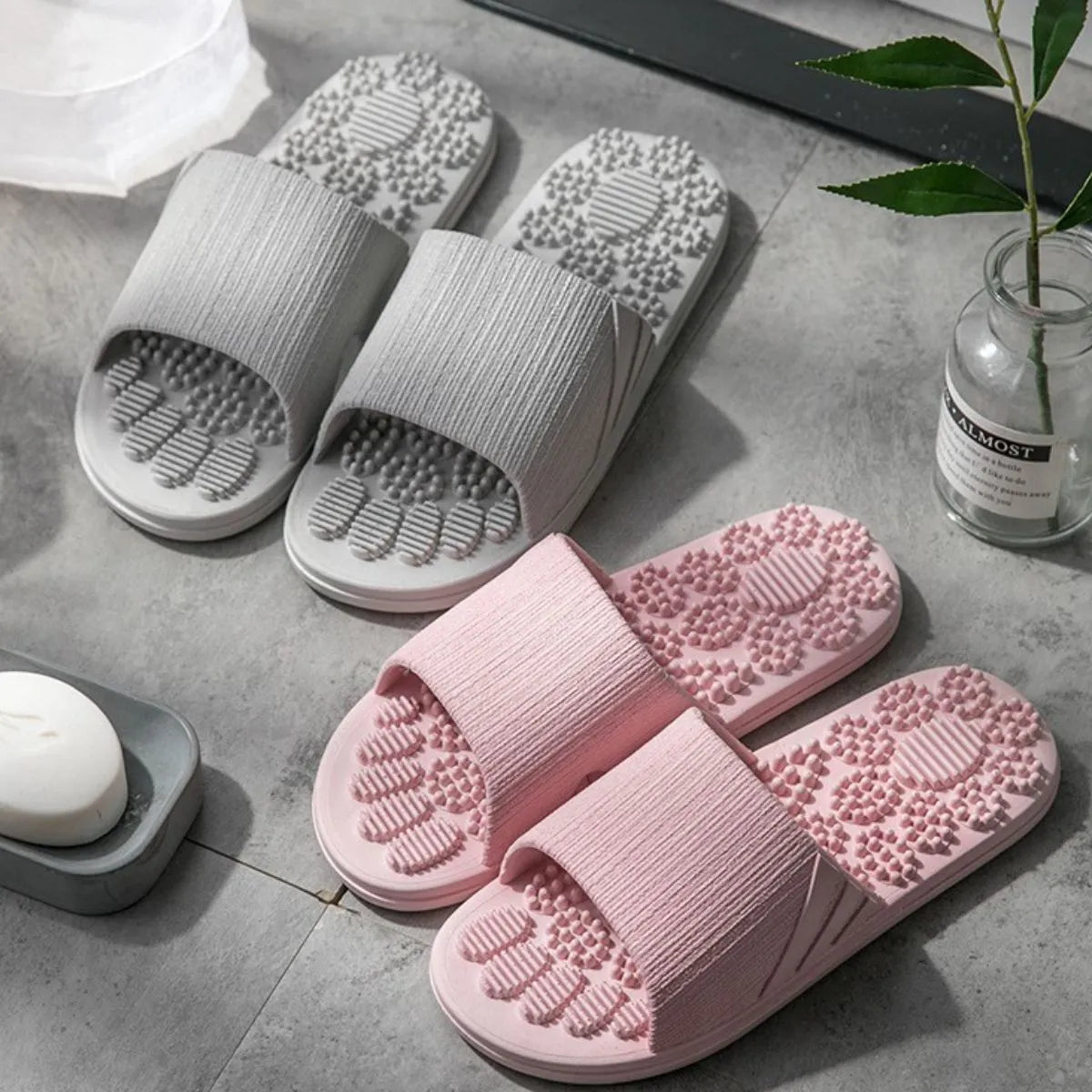 Open Toe Flats Slippers