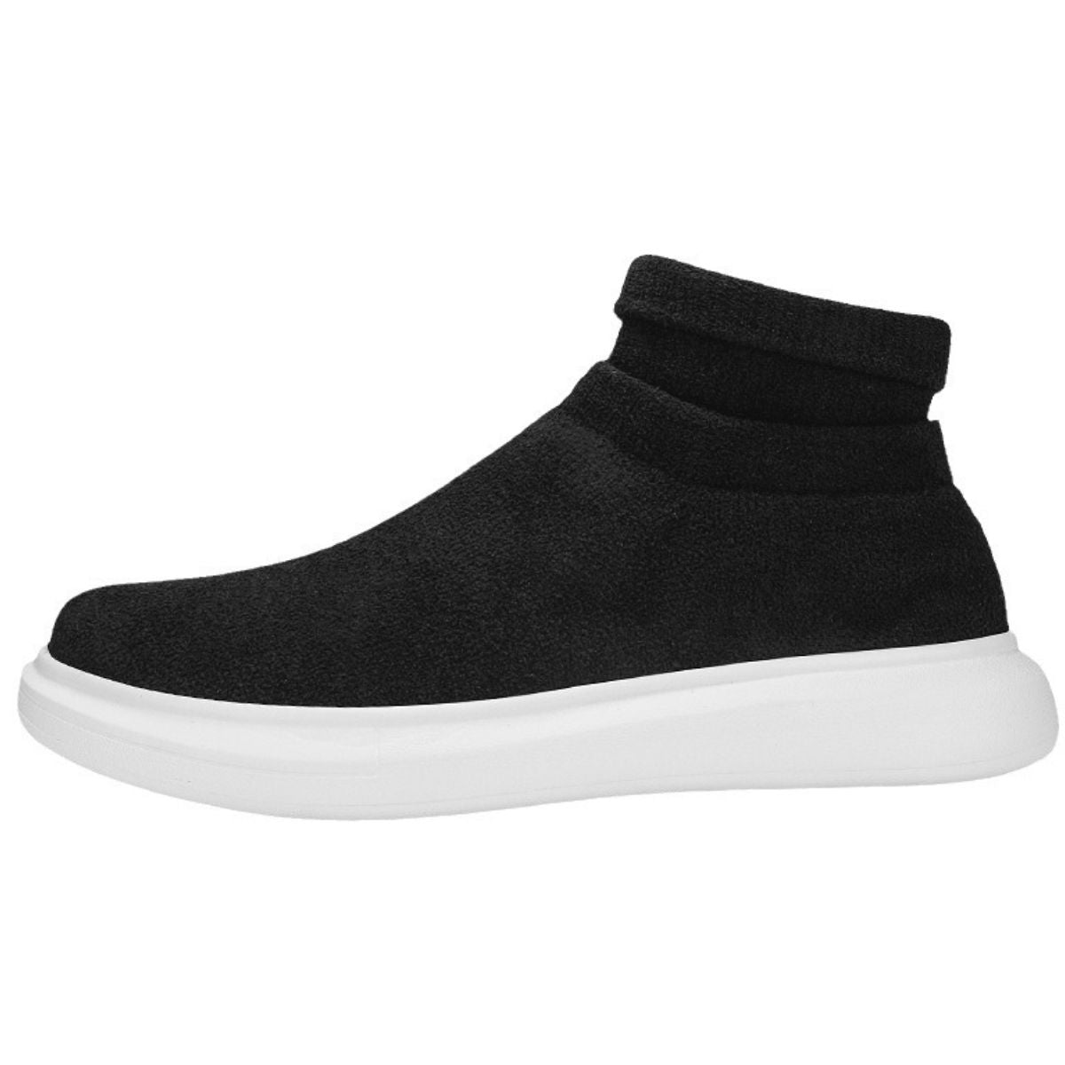 Round Toe Platform Sneakers White