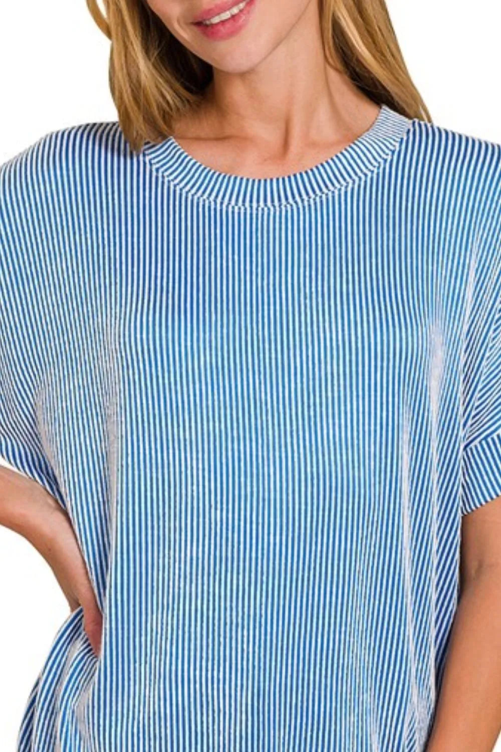 Zenana Corded Rib Short Sleeve T-Shirt