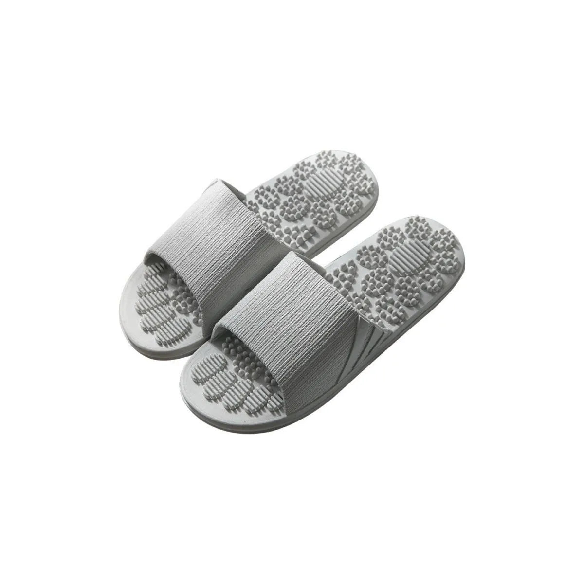 Open Toe Flats Slippers Gray