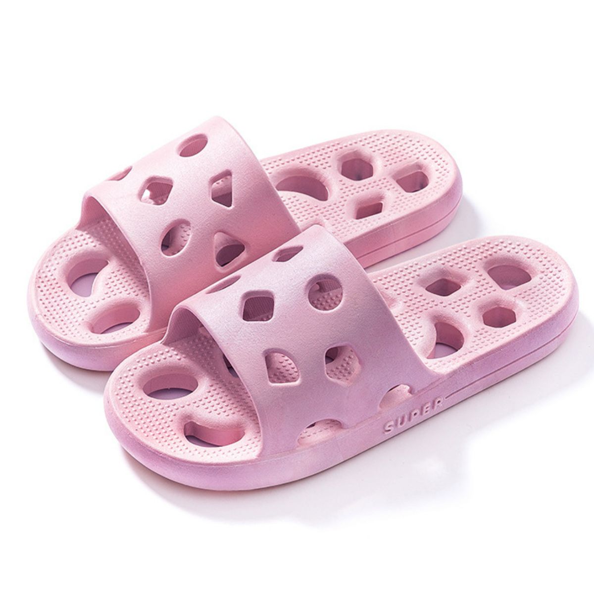 Round Toe Flats Slippers Pink