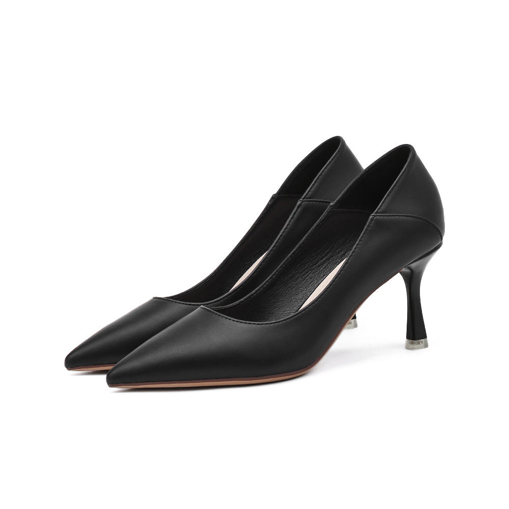Point Toe Stiletto Pumps Black