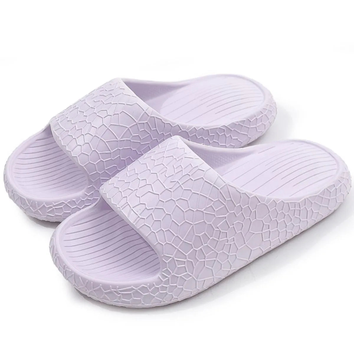Open Toe Platform Slippers Purple