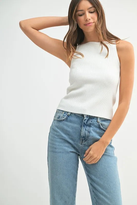 MABLE Ribbed Knit Tank