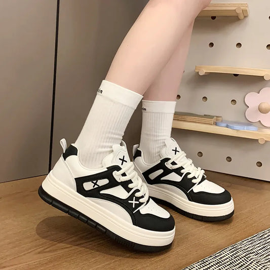Round Toe Lace Up Sneakers