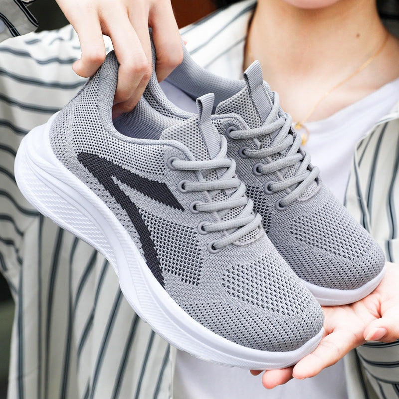 Lace Up Mesh Breathable Athletic Gray