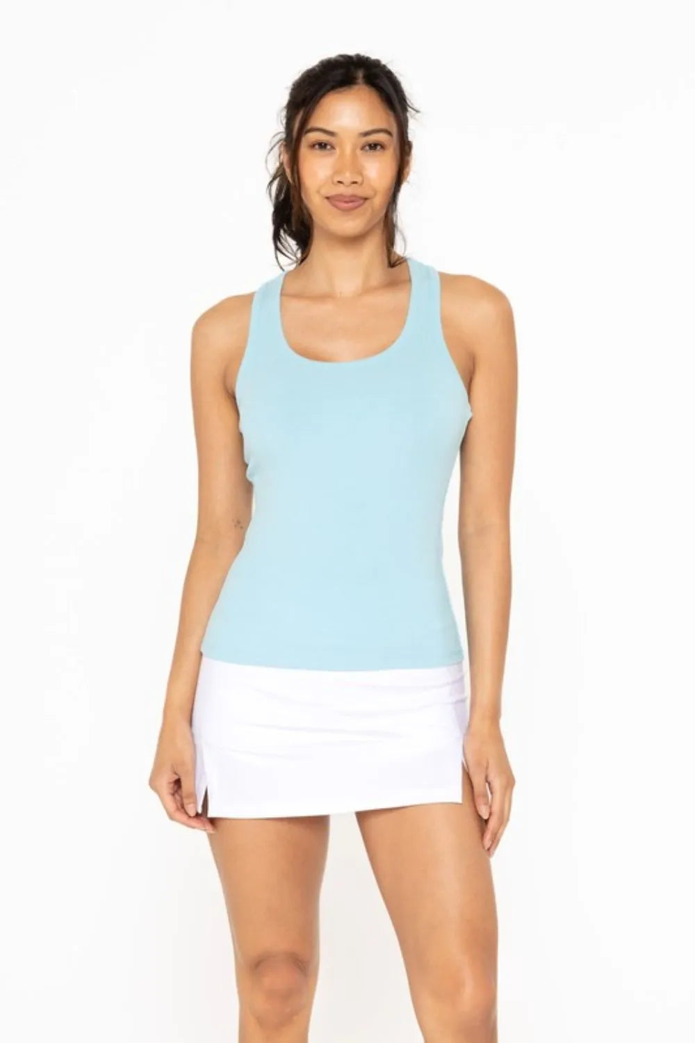 MONO B Slim Fit Scoop Neck Tank