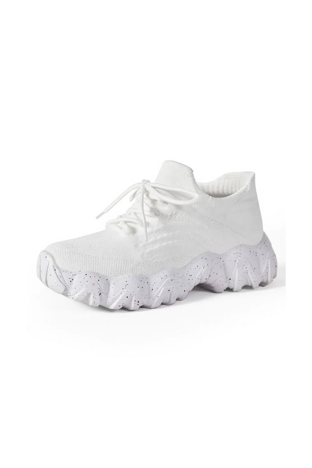 Lace Up Mesh Breathable Athletic White