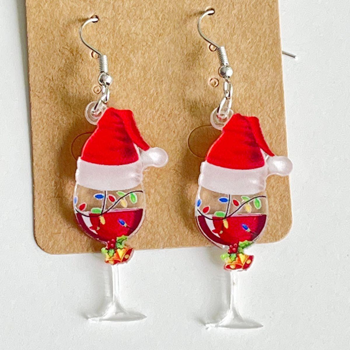 Geometric Shape Acrylic Dangle Earrings Style A One Size