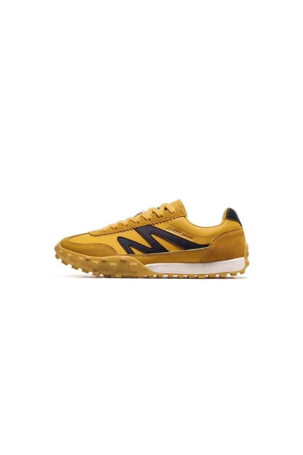 Contrast Round Toe Flat Athletic Gold