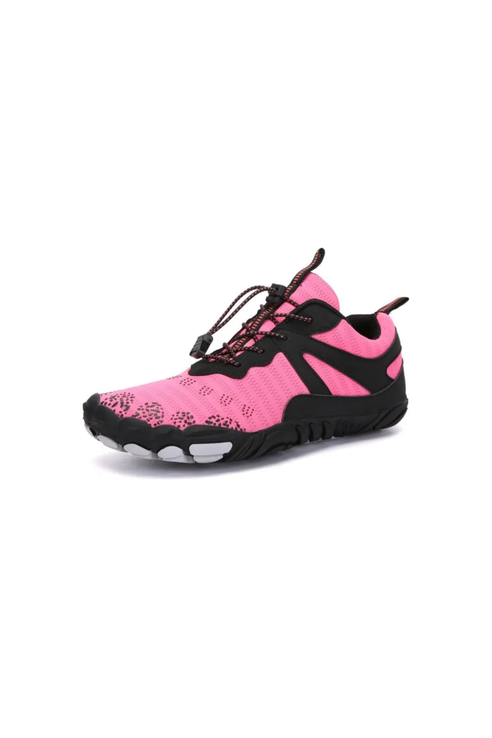 Elastic Lock Laces Mesh Contrast Breathable Athletic Hot Pink