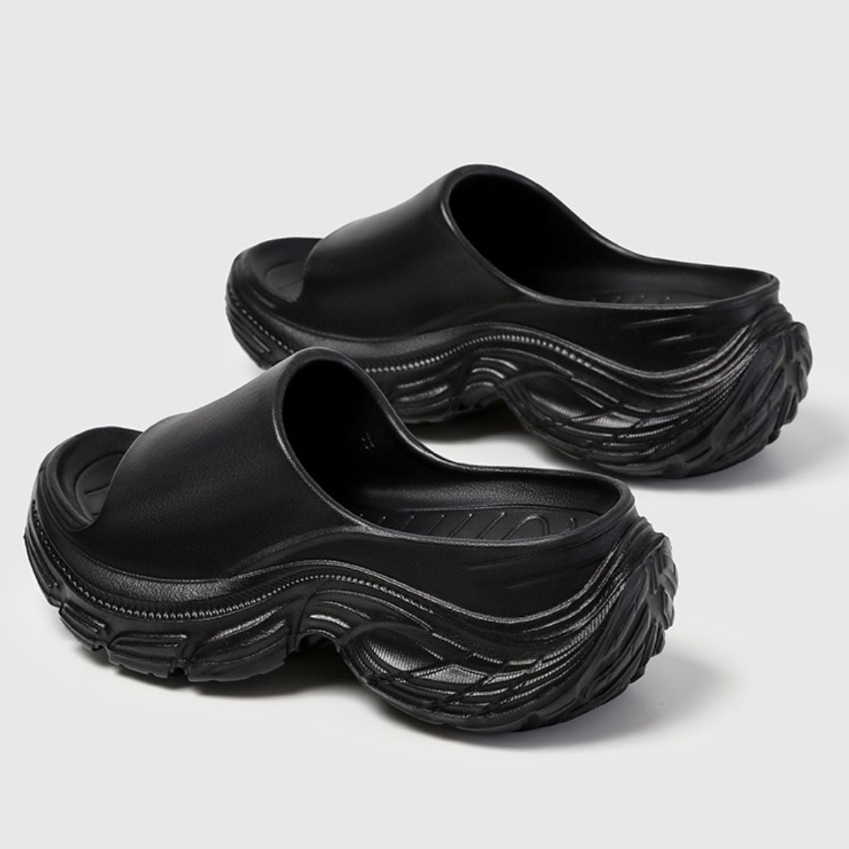 Open Toe Platform Slippers