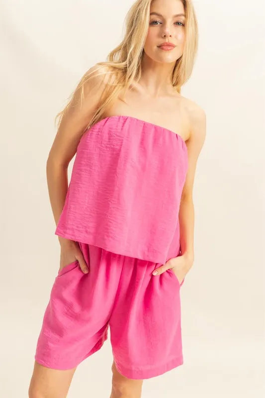 HYFVE Tube Top and Flowy Shorts Set