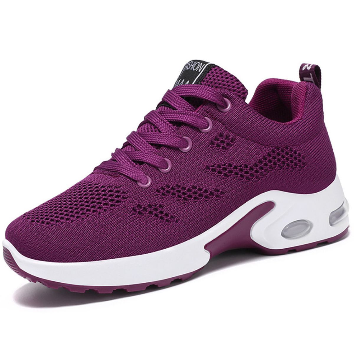Breathable Mesh Lace Up Athletic Purple