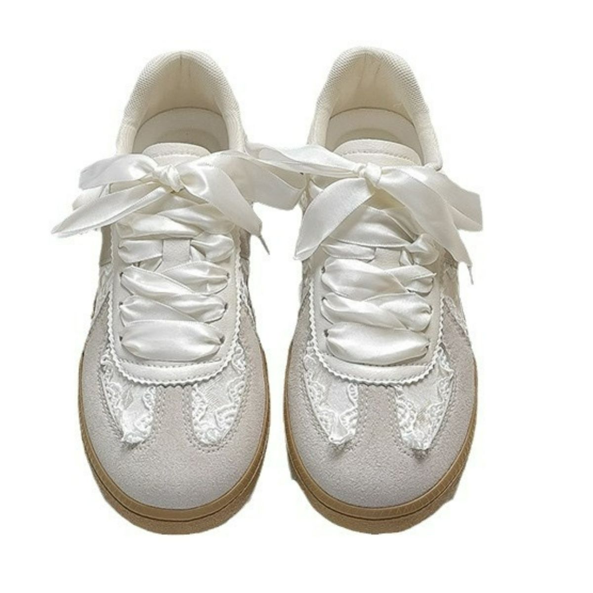 Round Toe Flats Sneakers Beige
