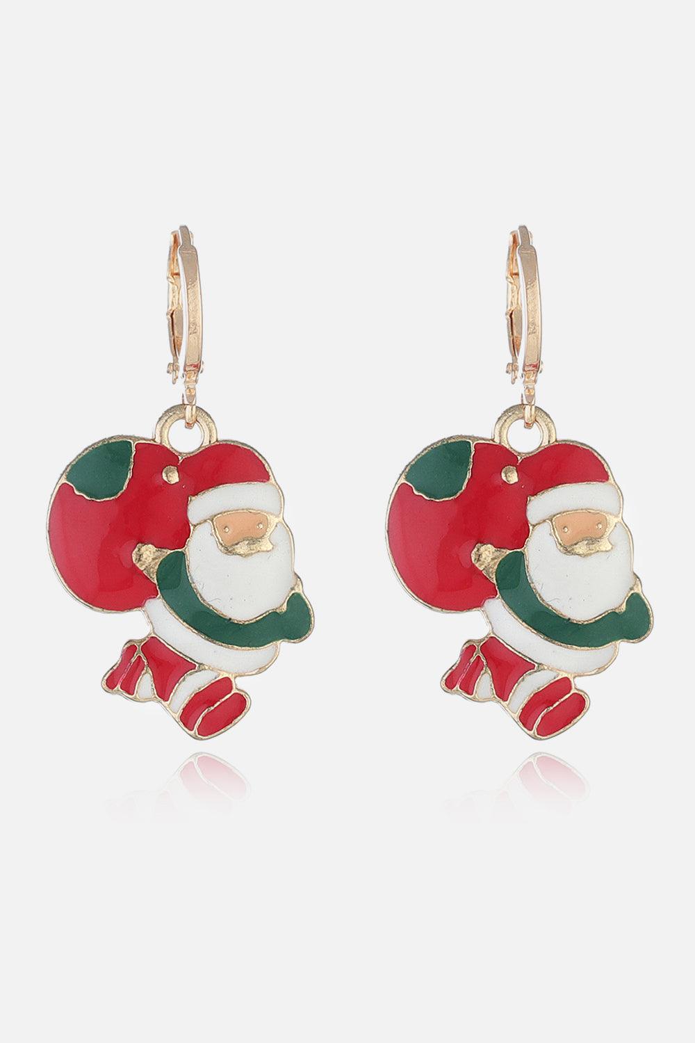 Christmas Theme Alloy Earrings Style F One Size