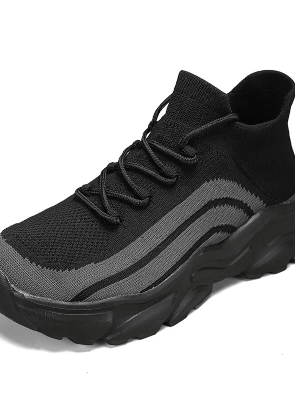 Mesh Round Toe Platform Athletic