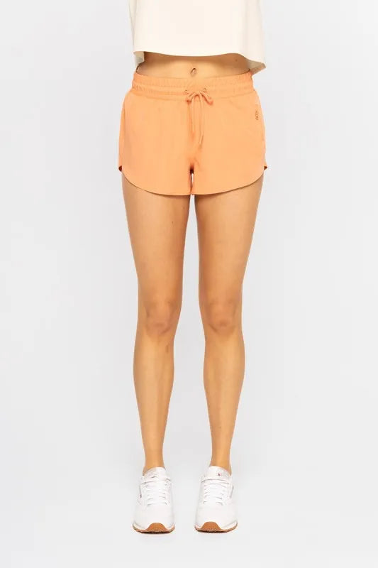 MONO B Drawcord Mini Shorts TERRACOTTA