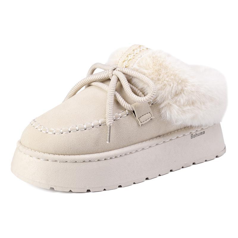 Women's Striped Chunky Heel Loafers - Elegant Retro Wedge Shoes