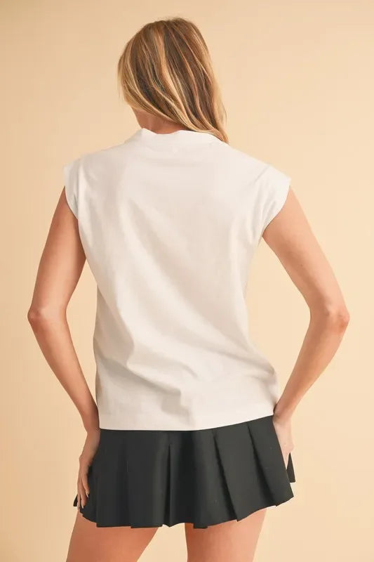 Aemi+Co Solid Color Round Neck Tank