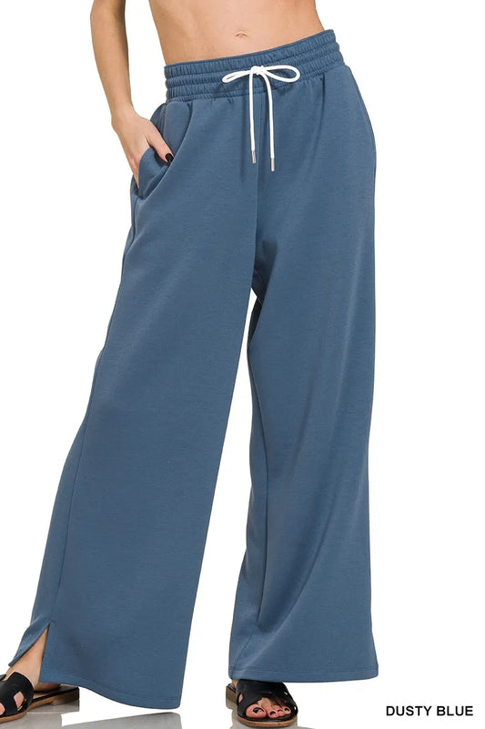 Zenana Scuba Drawstring Pants