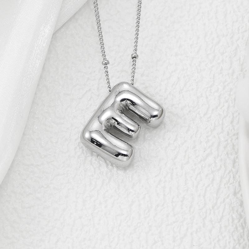 Copper Bubble Letter Pendant Necklace Style E One Size