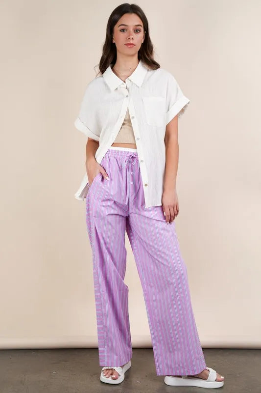 VERY J Oversized Dolman Sleeve Crinkled Woven Shirt