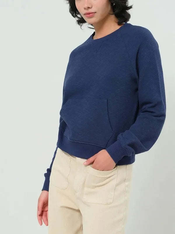 HYFVE Raglan Sleeve Pocket Sweatshirt DARK NIGHT