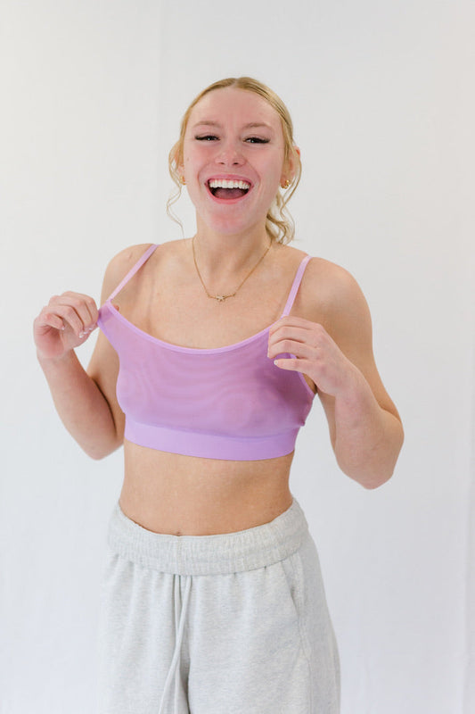 Frosted Lilac Mesh Bra