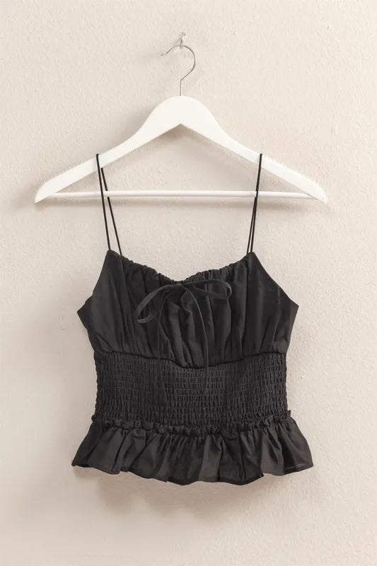 HYFVE Poplin Smocked Waist Summery Cami Top