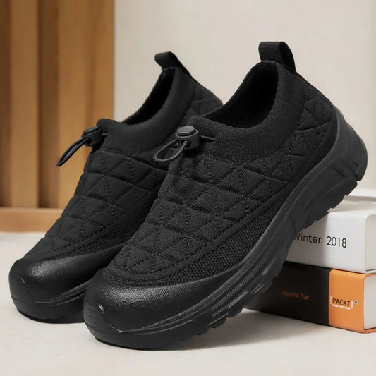 Drawstring Mesh Round Toe Sneakers