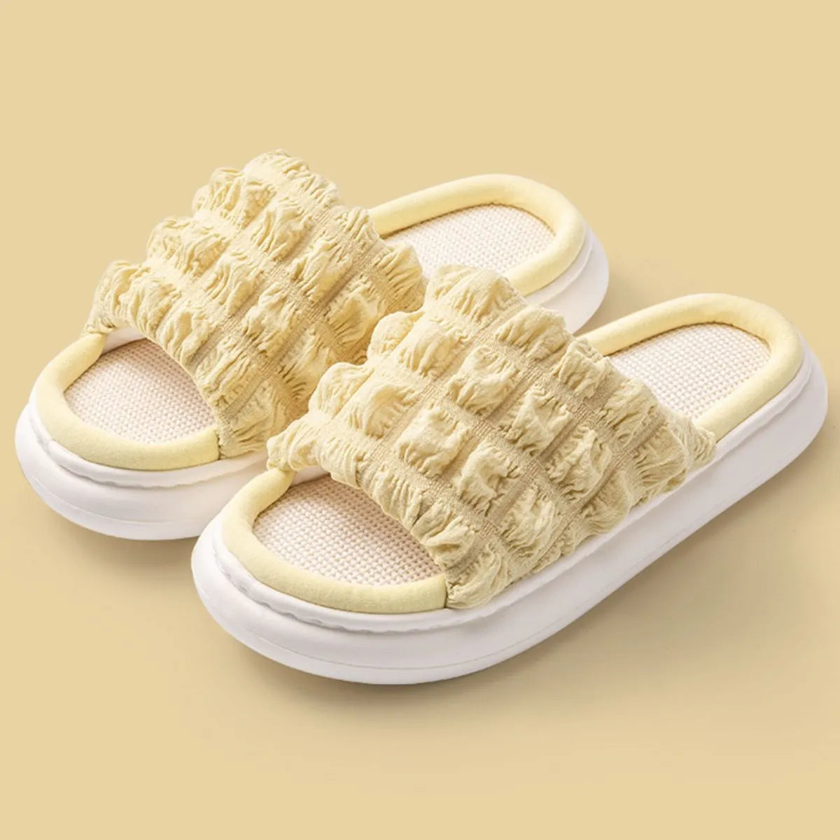 Open Toe Platform Slippers