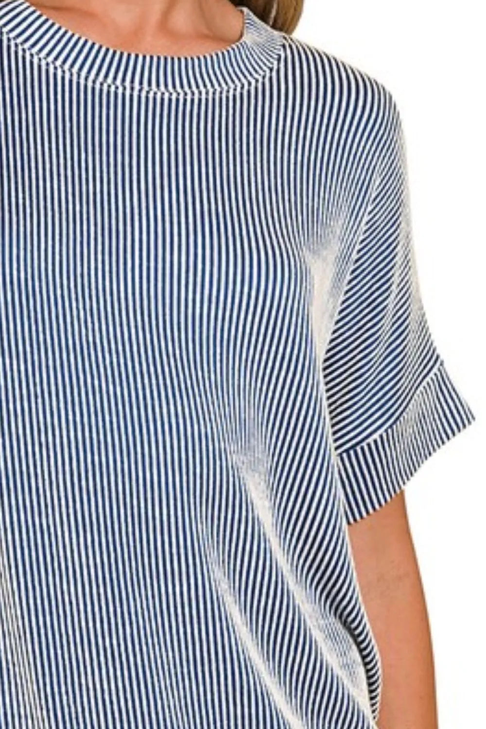Zenana Corded Rib Short Sleeve T-Shirt