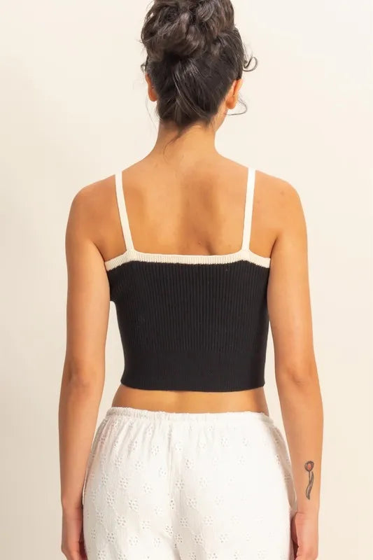 HYFVE Square Neck Ribbed Knit Cami