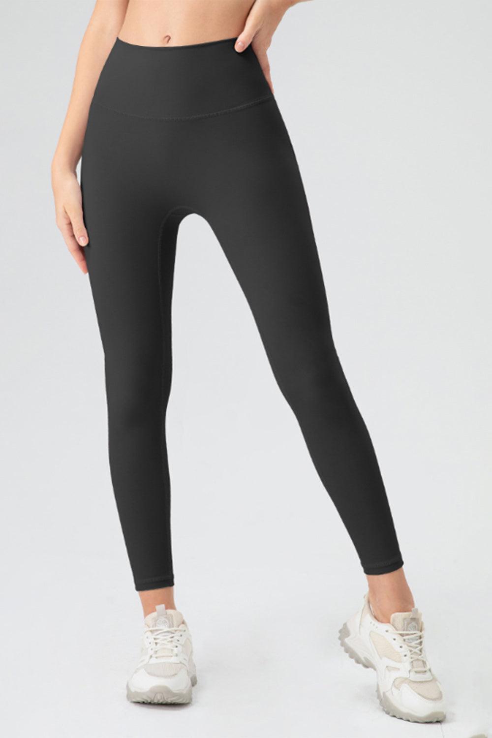 High Waist Skinny Active Pants Black